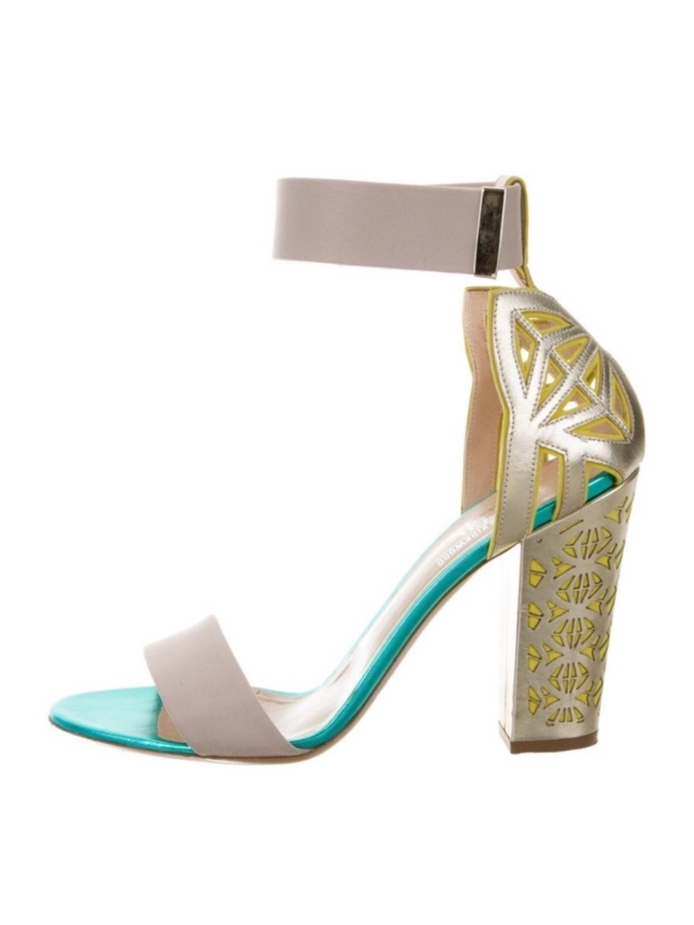 Peter Pilotto x Nicholas Kirkwood Leather Ankle Strap Sandals Size: 10 | IT 40